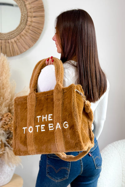 Tote Bag Fourrure Camel Rigide (15297547993413)