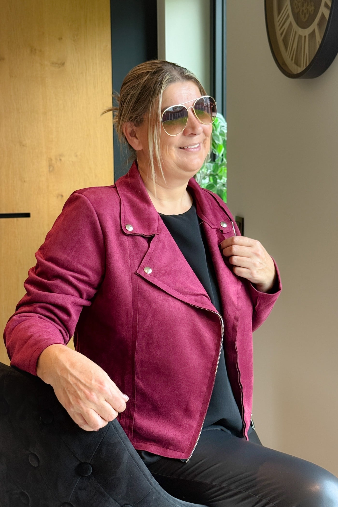 Perfecto Suédine Lilya Bordeaux GT