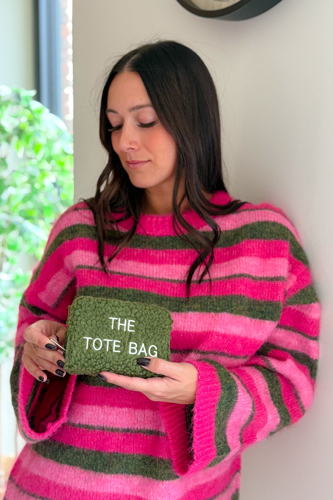 Portefeuille  Tote Bag Moyen Teddy Kaki