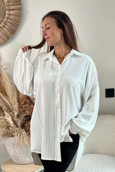 Chemise Ample Lingua Blanc (9685470871877)