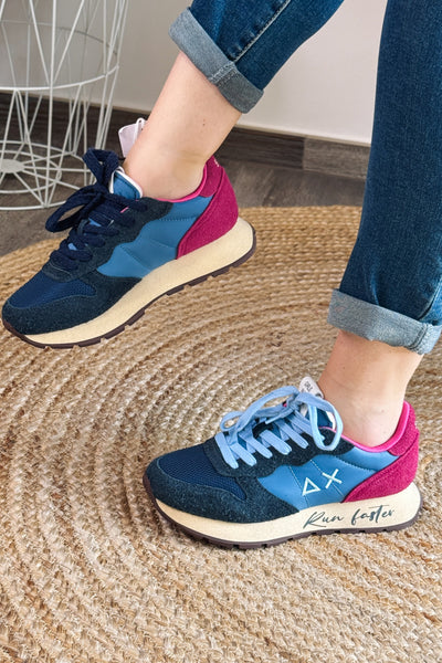 Baskets Compensée Sun68 Bleu Marine (15258445152581)