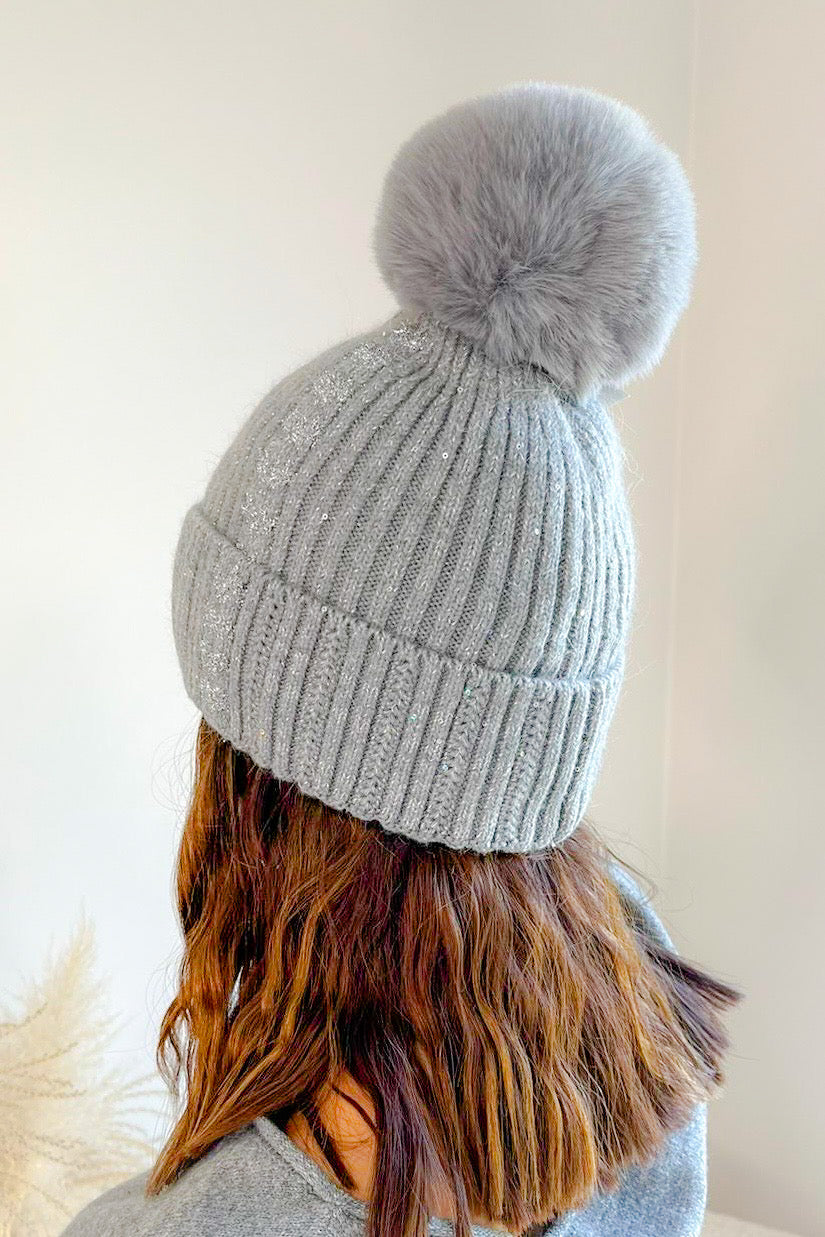 Bonnet à pompon Torka Gris (9739708662085)