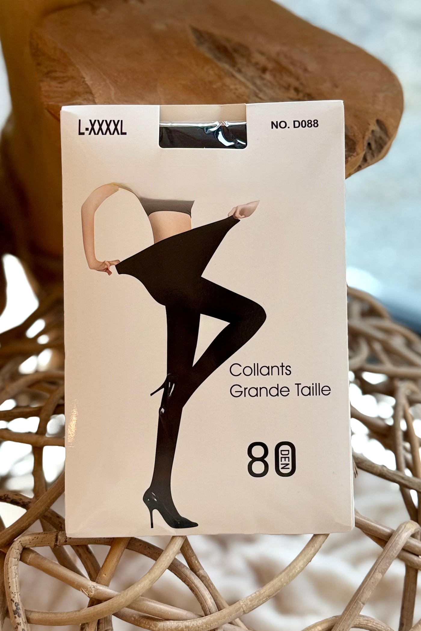 Bas Opaque Noir 80 Deniers 42/48