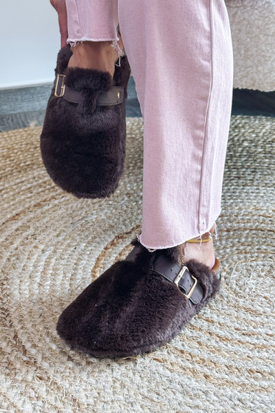 Mules Yali Choco Fourrure (15265014710597)