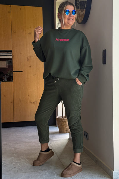 Sweat " Iconic" Kaki GT (15353685311813) (15353752748357)
