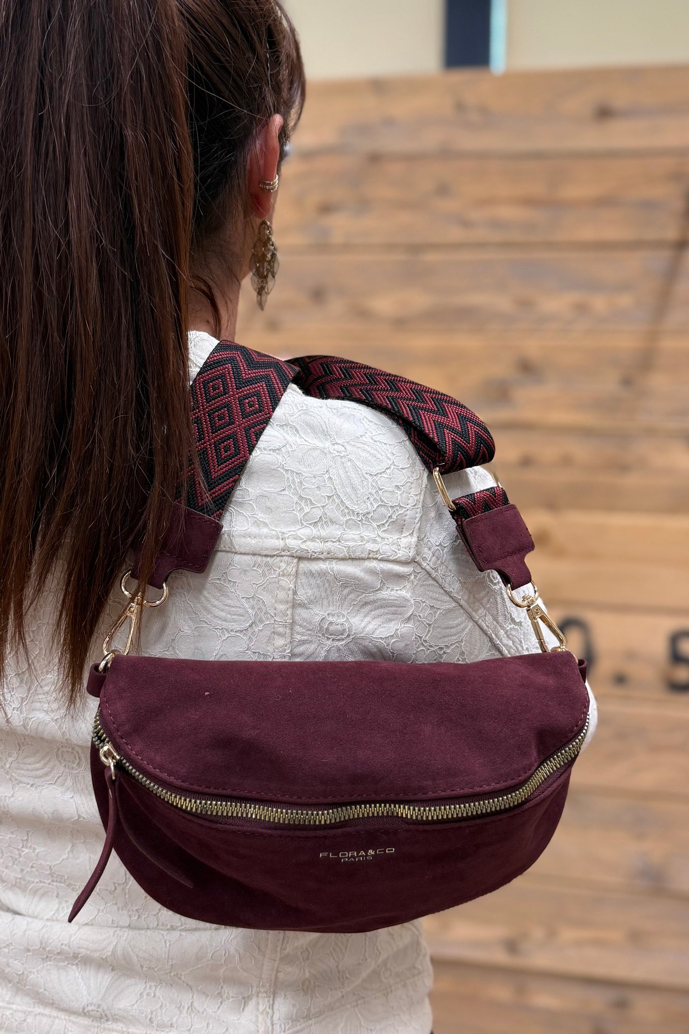 Sac Banane Rudolphine Suédine Bordeaux (15296018219333)