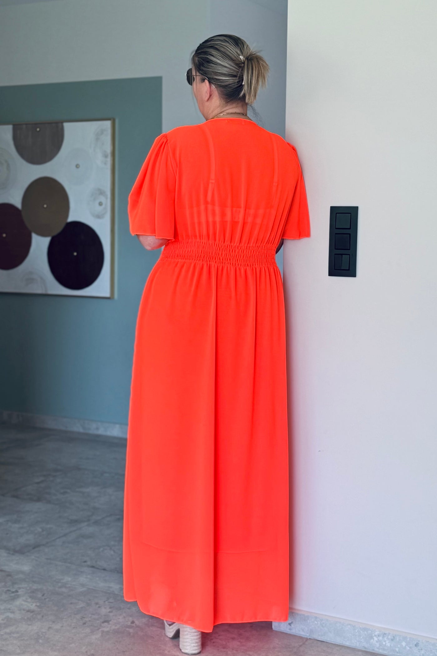 Robe longue Lilibeth orange fluo GT (15050211131717)