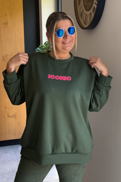 Sweat " Iconic" Kaki GT (15353685311813)