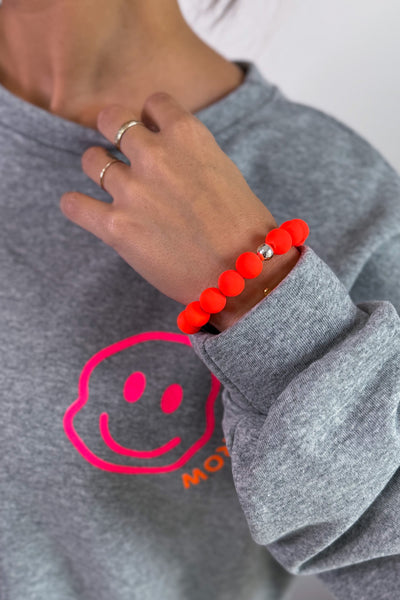 Bracelet Perle Orange Fluo (15314922111301)