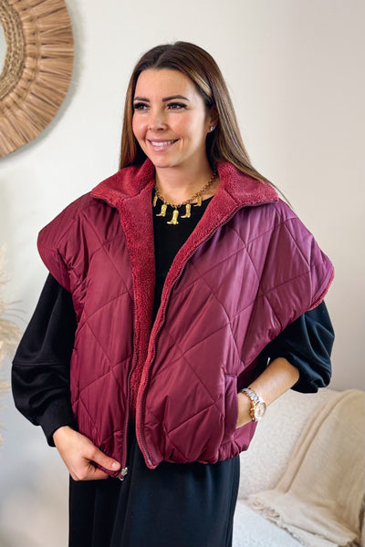 Veste Réversible Marie-Anne Bordeaux