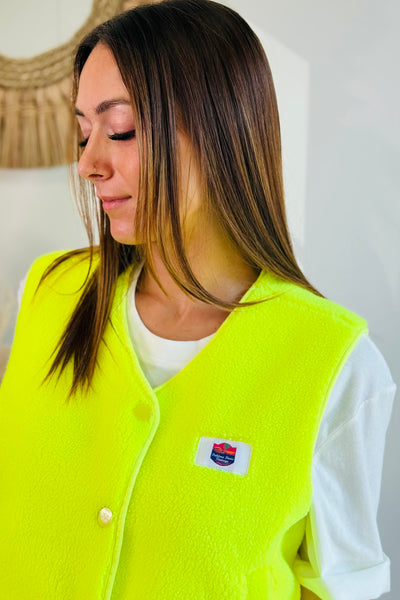 Gilet Teddy Giselyne Jaune Fluo (15072272154949)