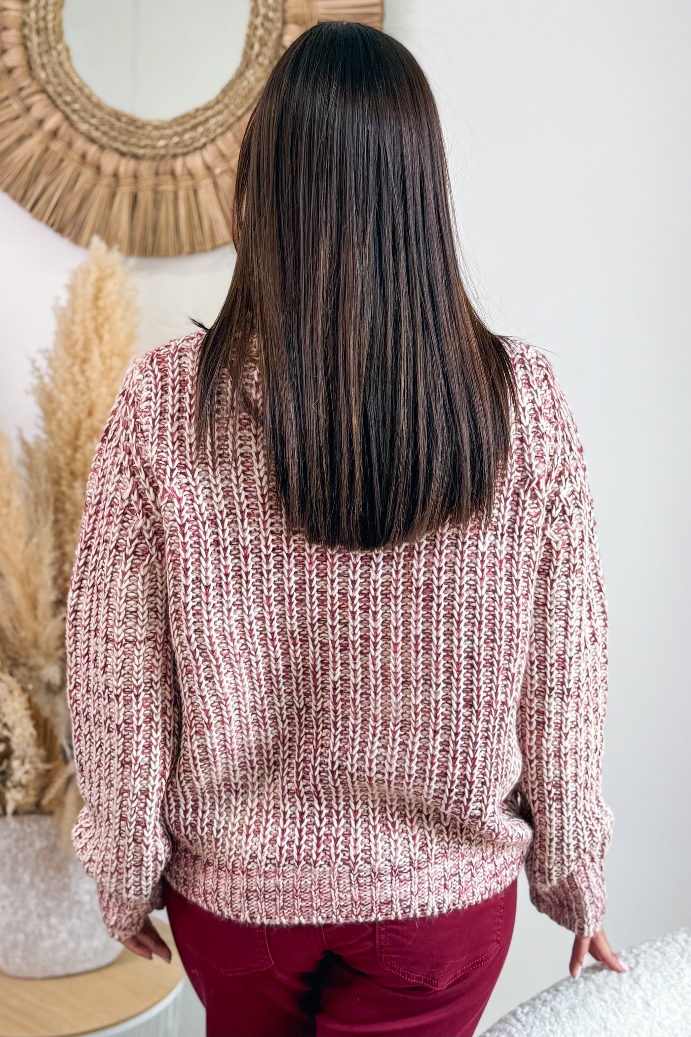 Pull Cocoon Bordeaux Red Button (15255520510277)