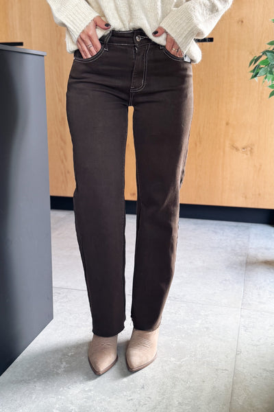 Jeans Wide Leg M7321K-1 Choco