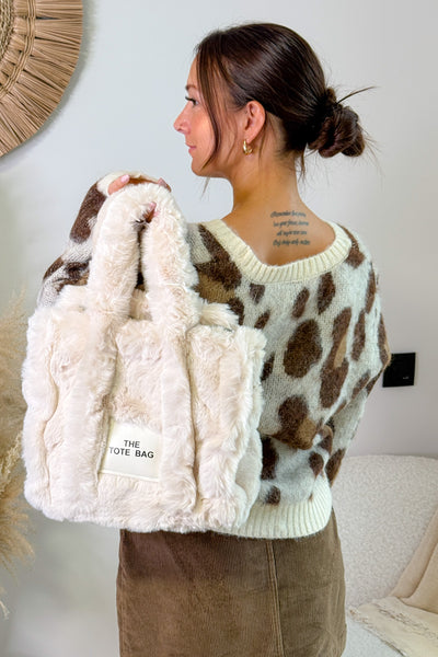 Tote Bag Fourrure Ecru (15264122011973)