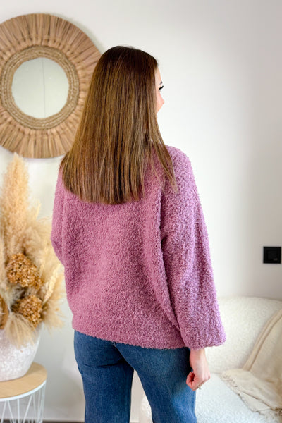 Pull " Nounours " Vieux Rose