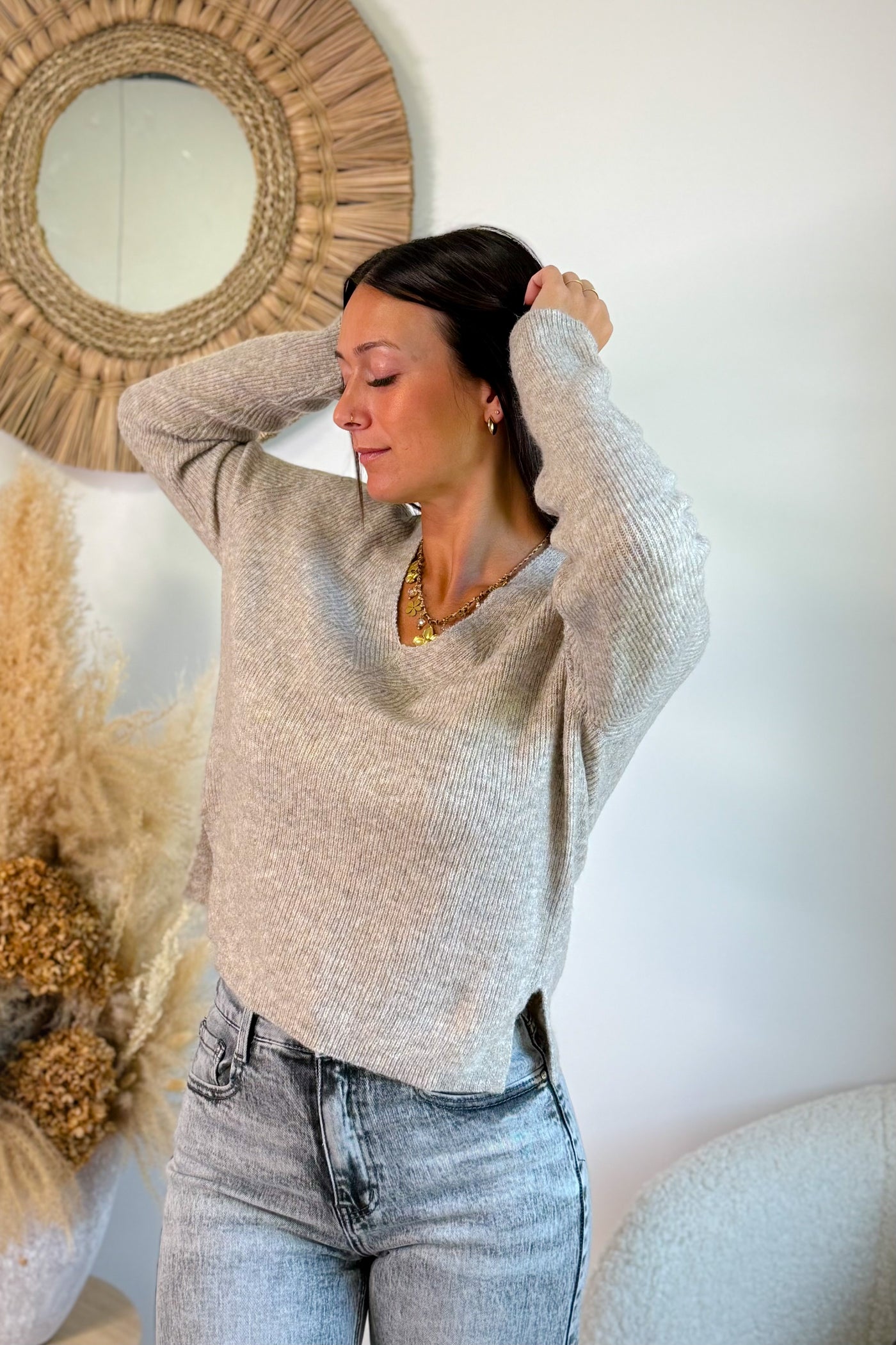 Pull Sandrine Beige JDY