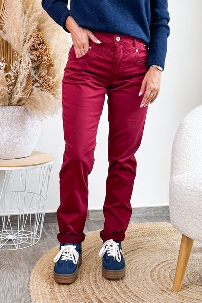 Jeans Relax Bordeaux Red Button (15255513825605)