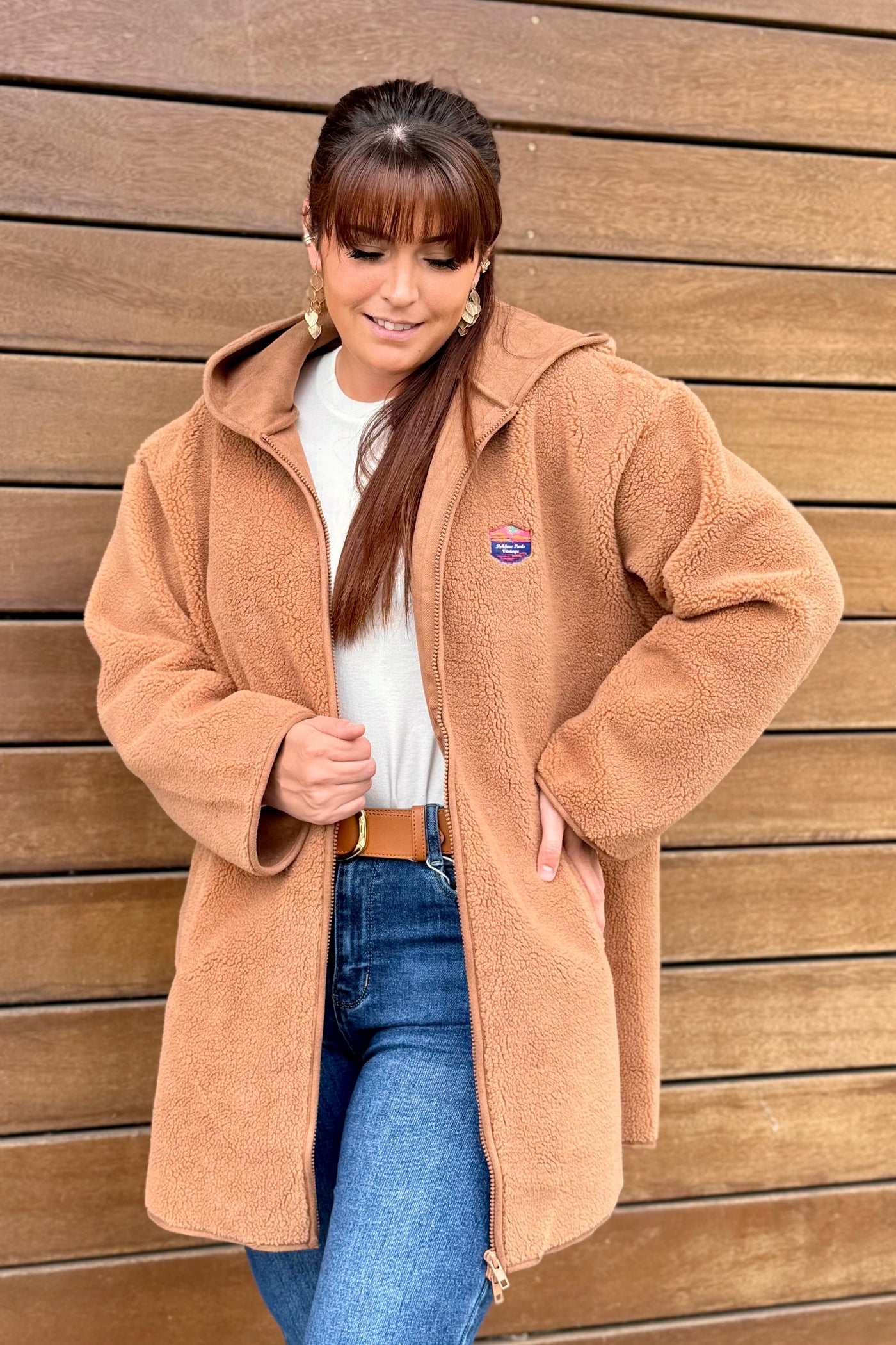 Manteau Teddy Belly Brun (15304436056389)