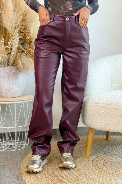 Pantalon Simili Sadie Bordeaux Only (15198175428933)