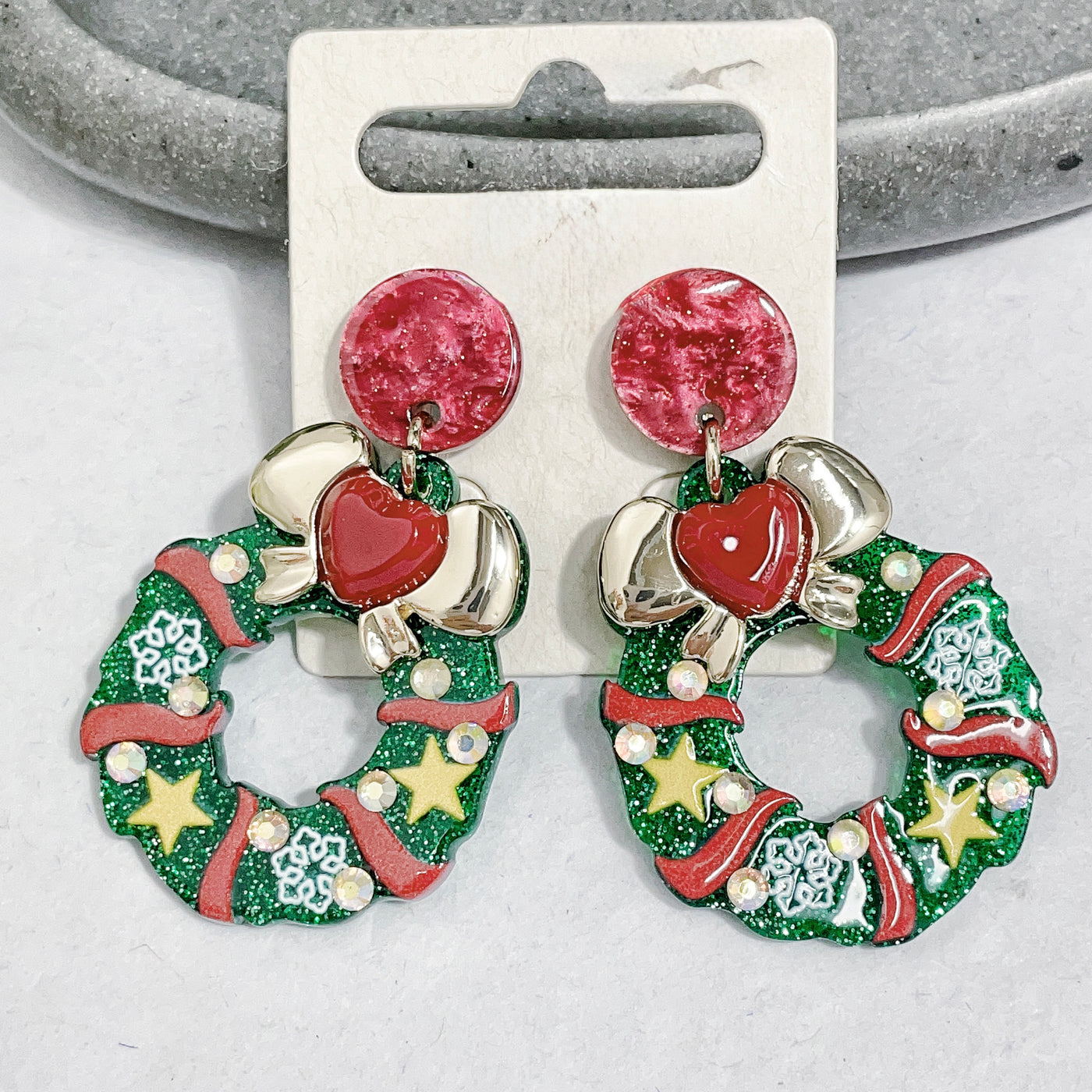 Boucle D'Oreille Couronne De Noël