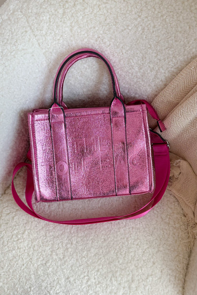 THE TOTE BAG Métalisé Fuchsia (15038326374725)