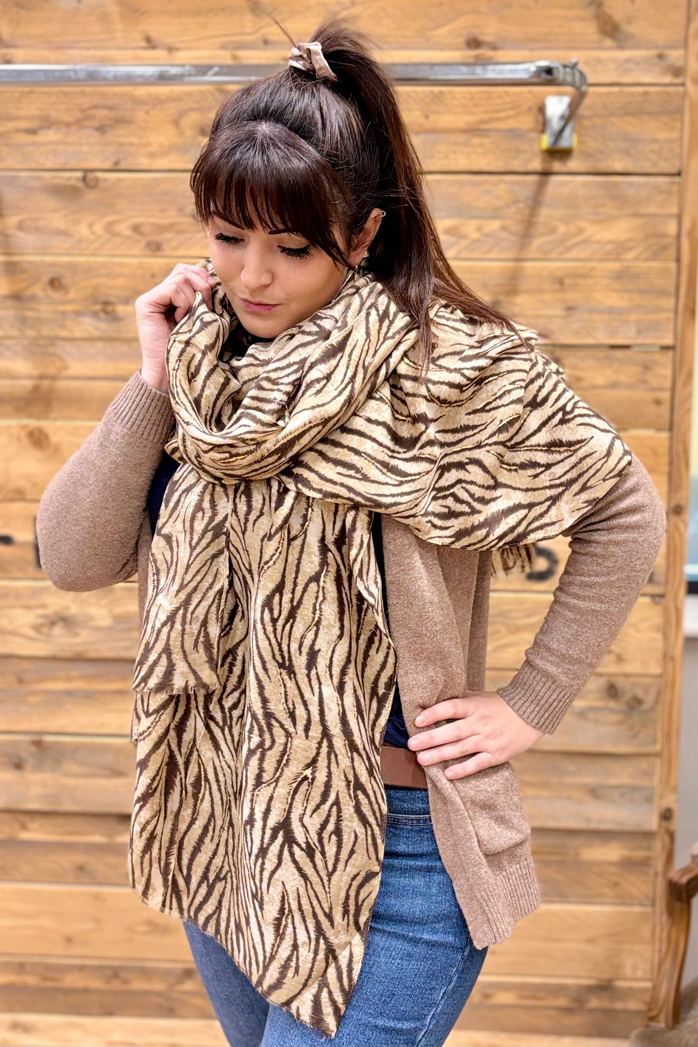 Foulard Mélody Taupe (14806436774213)