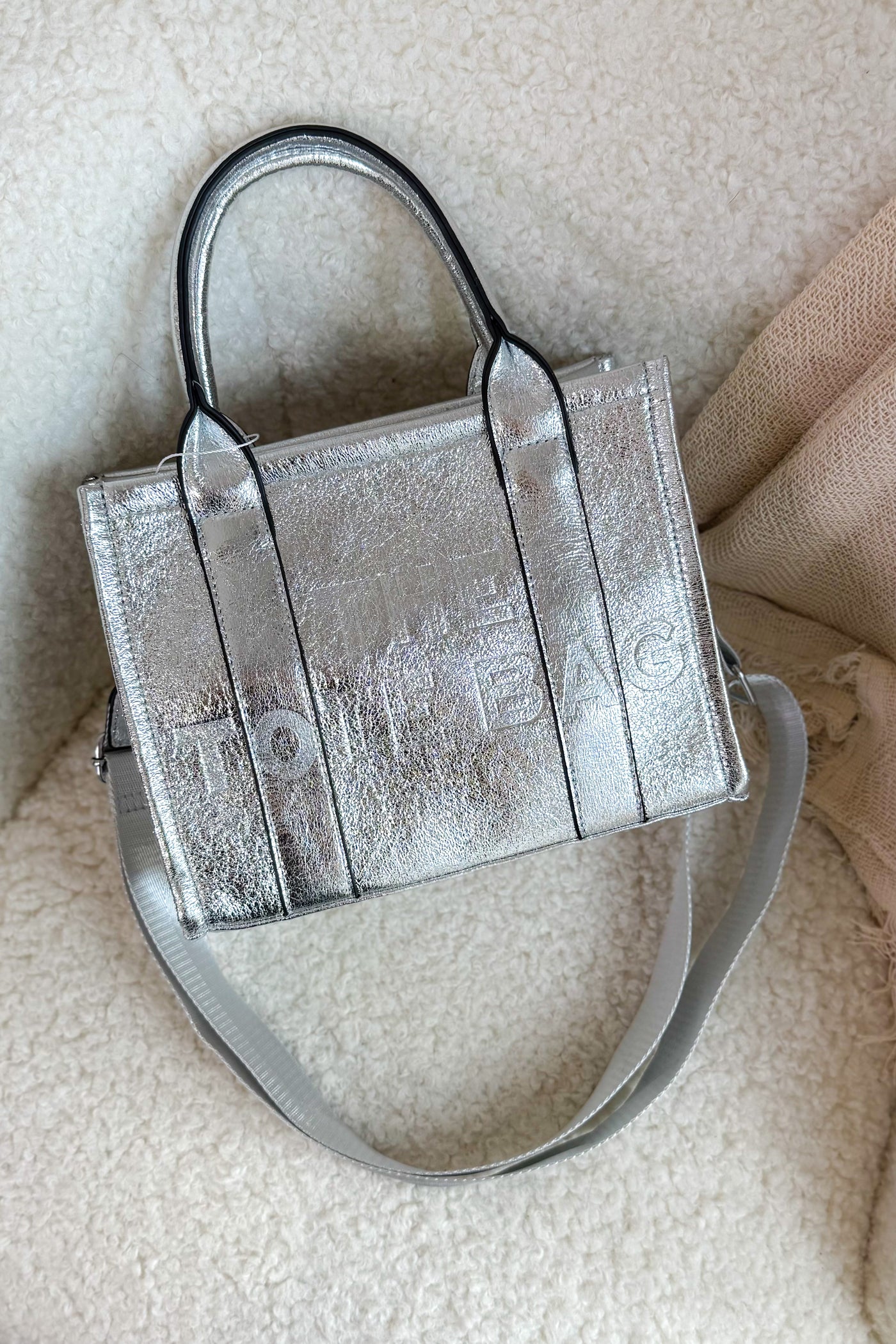 THE TOTE BAG Métalisé Argenté (15038328570181)