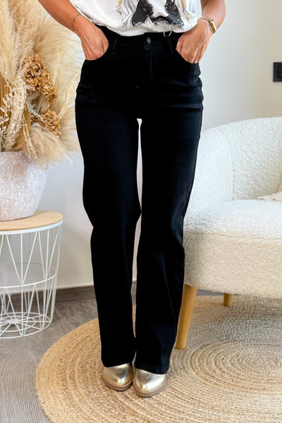 Jeans Wide Leg FY-10801 Noir (15245485244741)