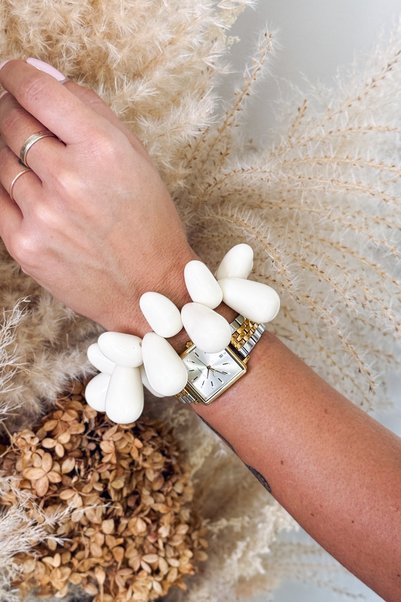 Bracelet " Goutte" Blanc (15280847651141)