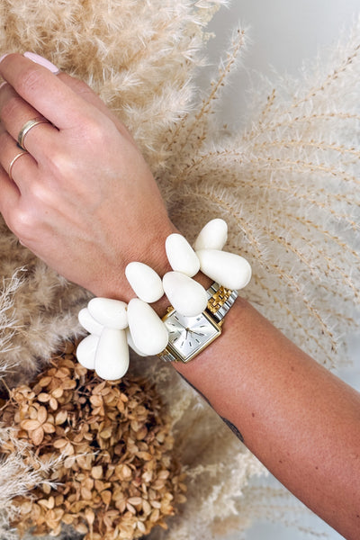 Bracelet " Goutte" Blanc (15280847651141)