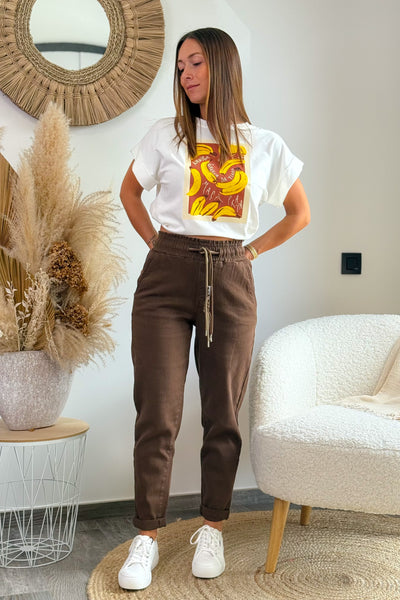 T-Shirt "Banana" Blanc (15126620733765) (15126623158597)