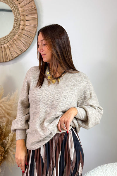 Pull Lucilla Taupe Lurex Only (15297589412165)