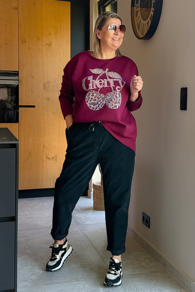 Pantalon En Velours Anne-Lou Noir GT