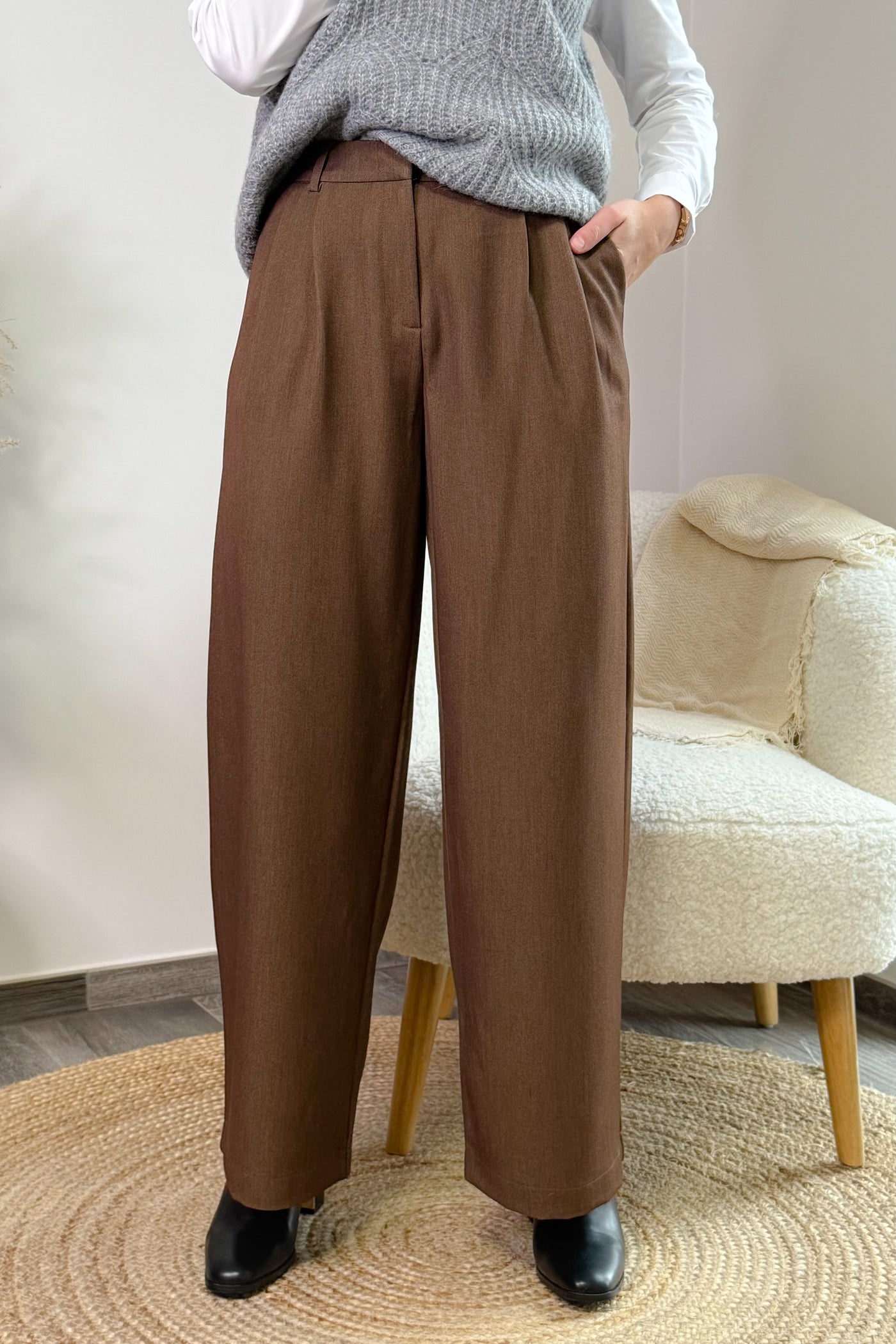 Pantalon Hattie Brun Only