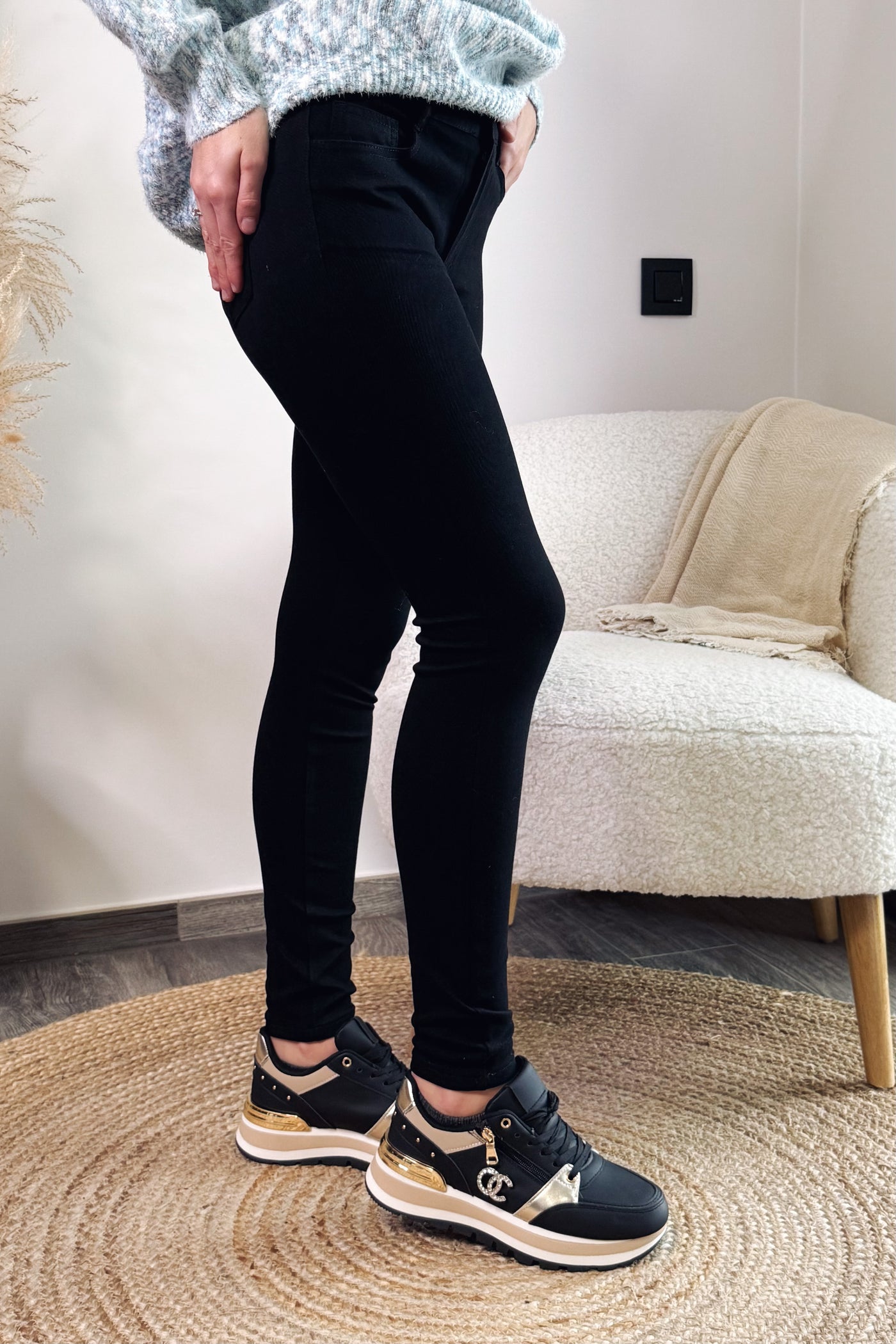Pantalon Style Legging Noir