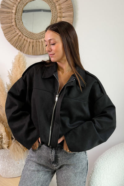 Veste Leika Suédine Noir (15345098424645)