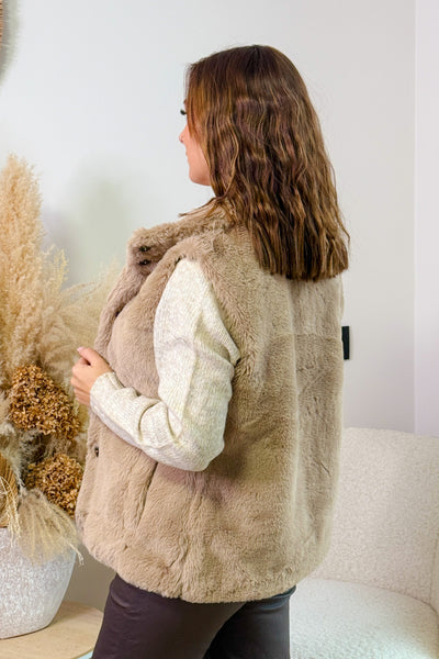 Gilet Sans Manches Mely Taupe Garcia (14801202839877)