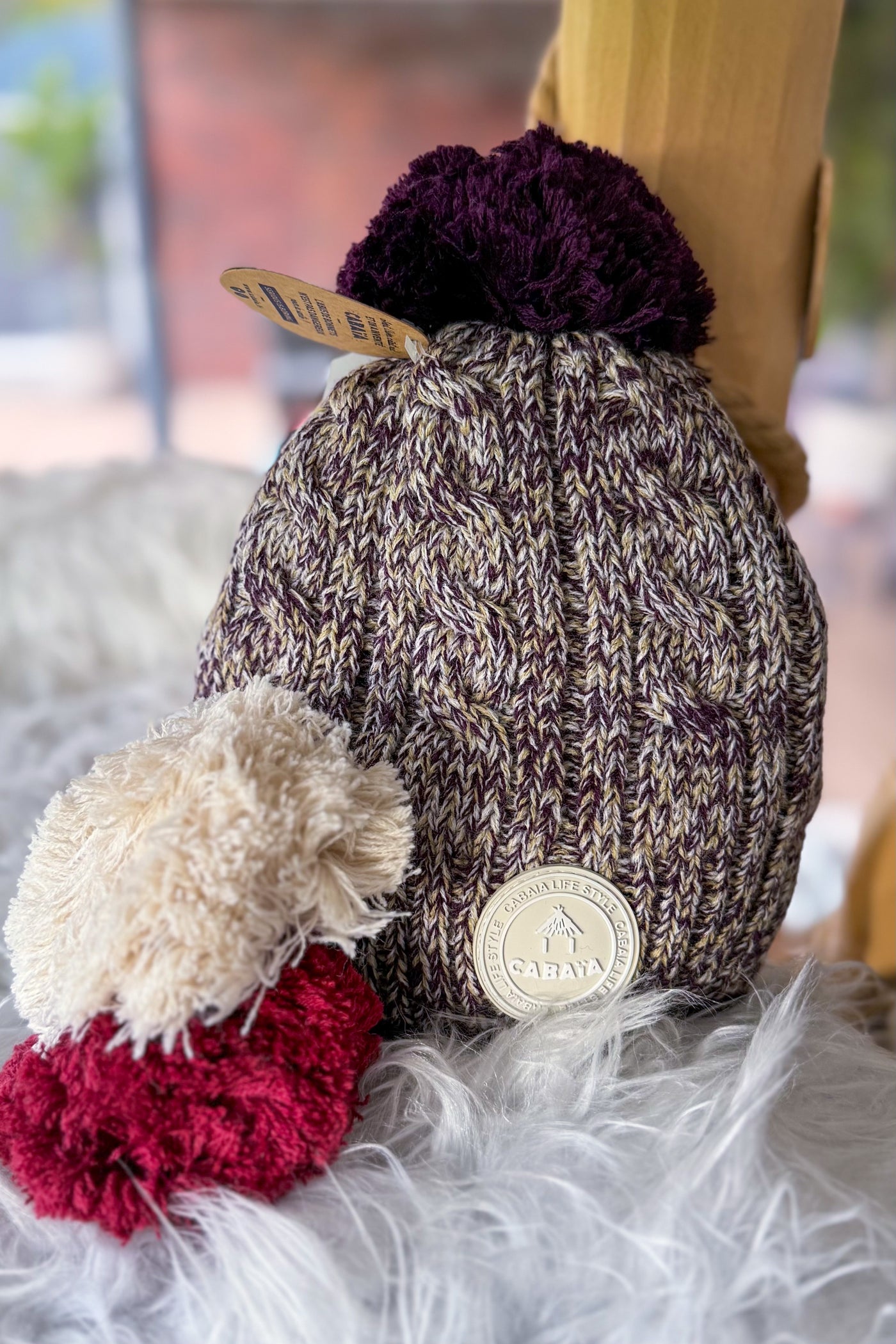 Bonnet Cabaya Creamy Gin Violet & Beige