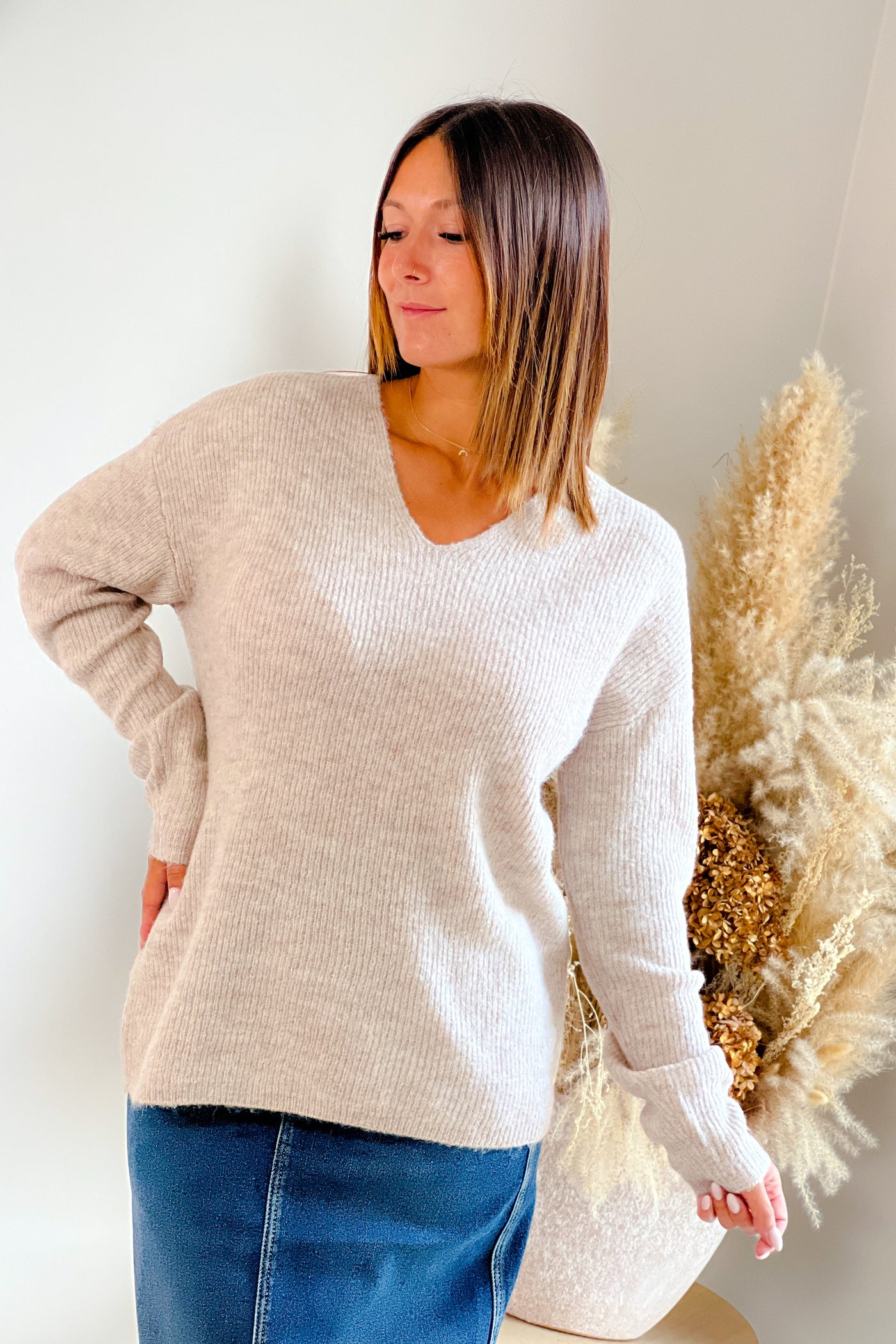 Pull Camilla Beige Only (8636464529733)