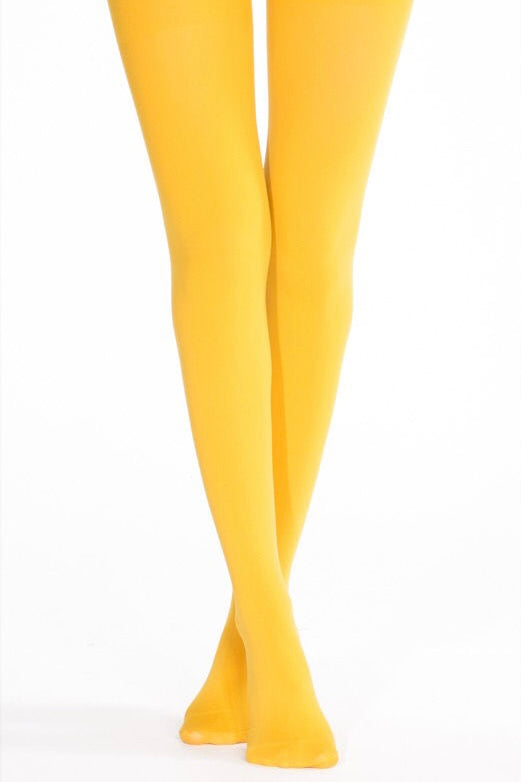 Bas Opaques Jaune 80 Deniers