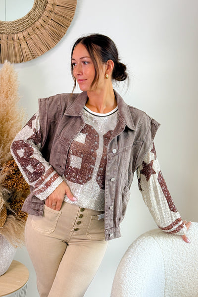 T-Shirt Sequin 86 Choco (15265244152133) (15265254900037)
