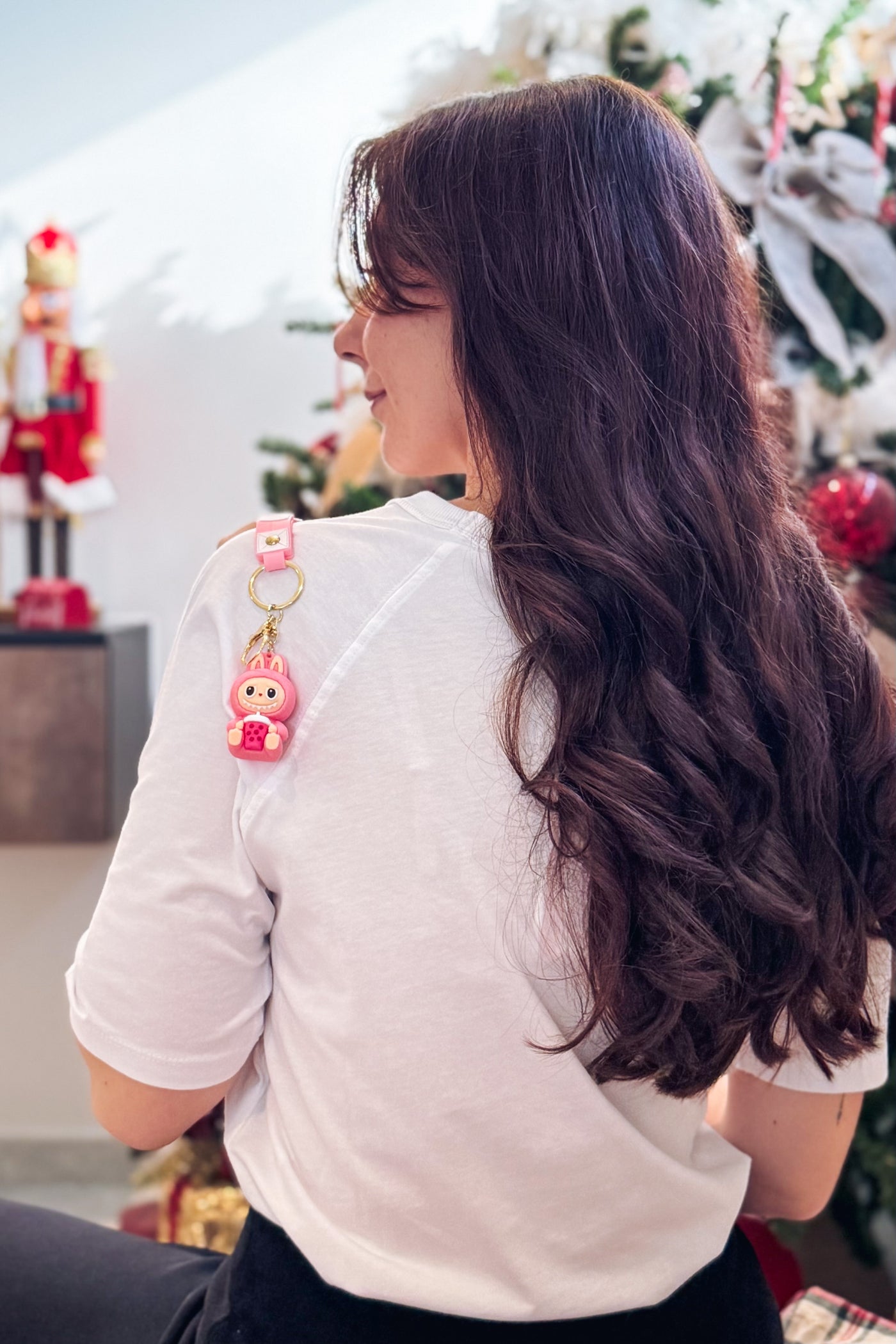 Porte-Clé Lafufu Bubble Tea Rose