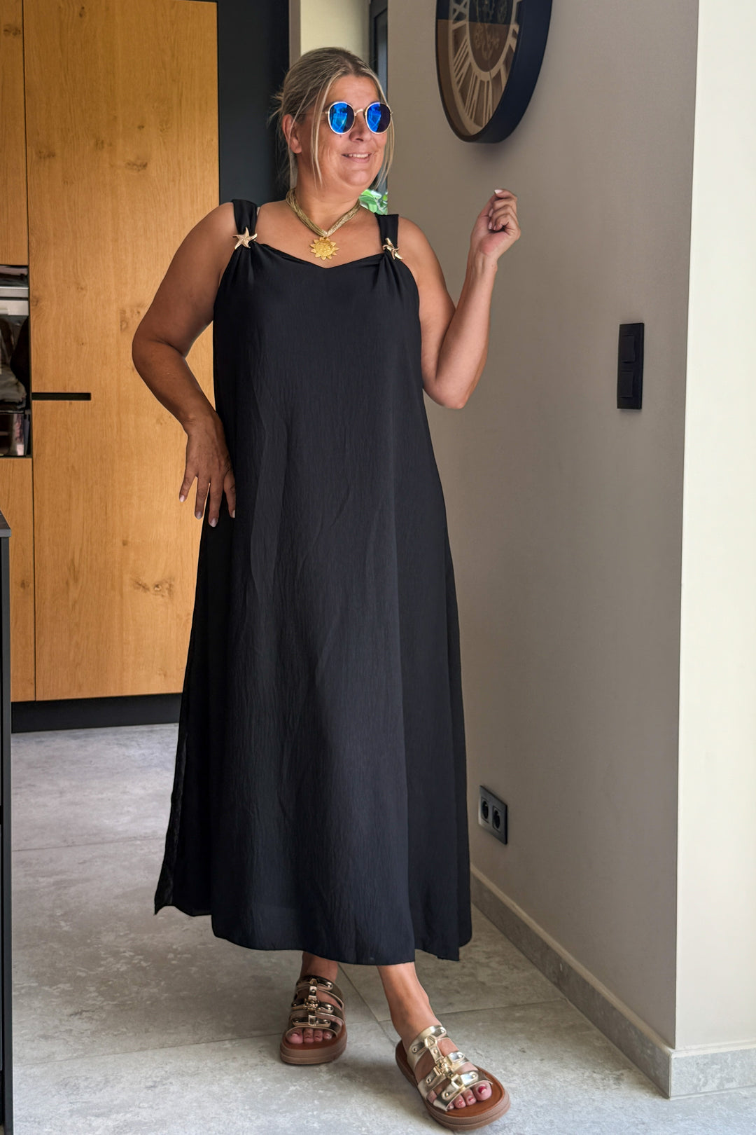 HEBBEDING - Robe Tricot Douce Forme A Gris Clair Taille 2 - Occasion Très Bon état