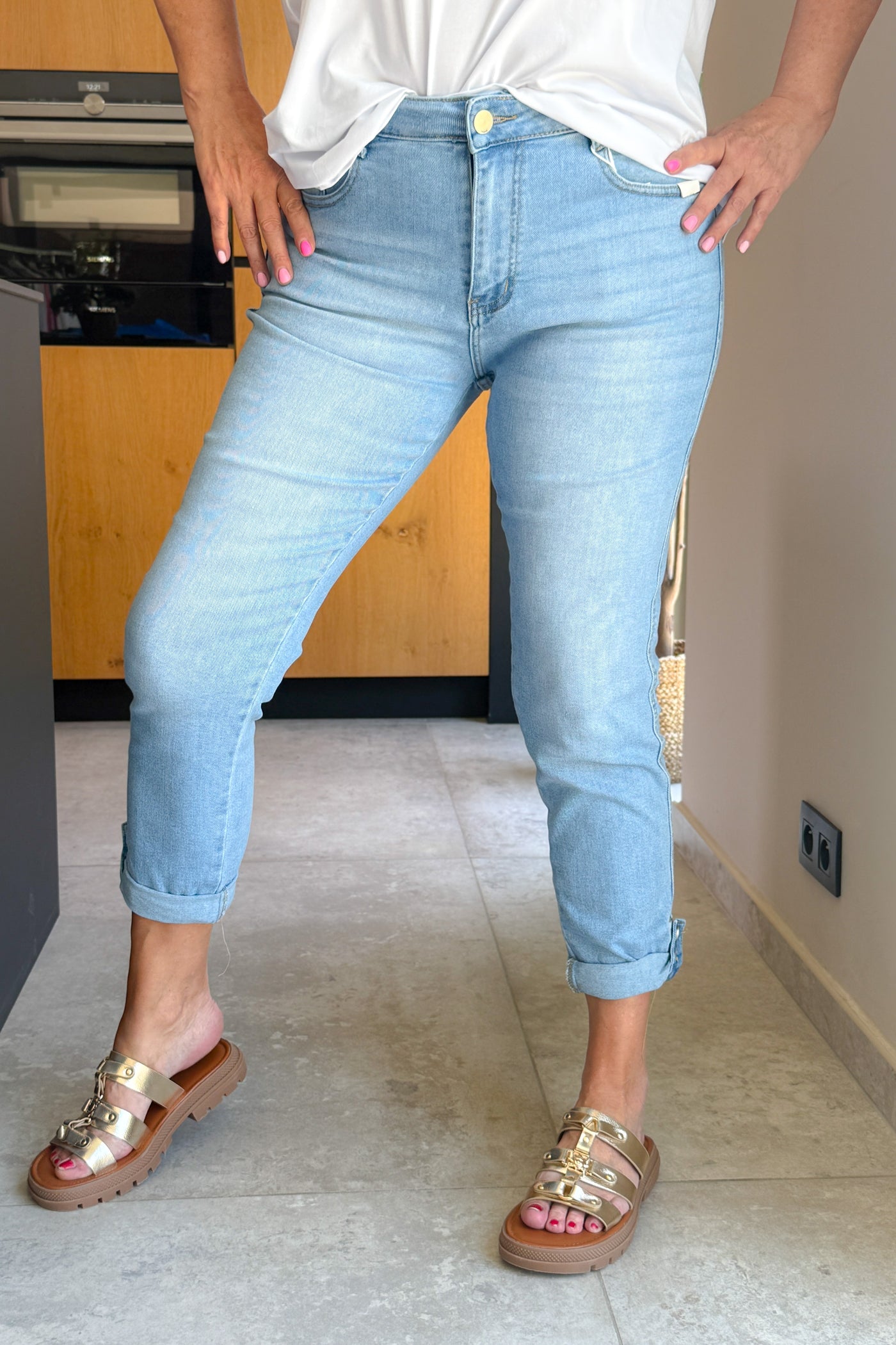 Jeans Mum Fit SKj926 Bleu (15057571873093)