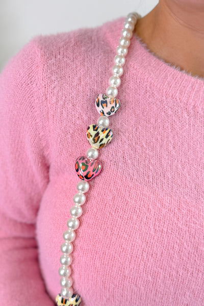 Collier De Téléphone Perles Coeurs (15314207048005)