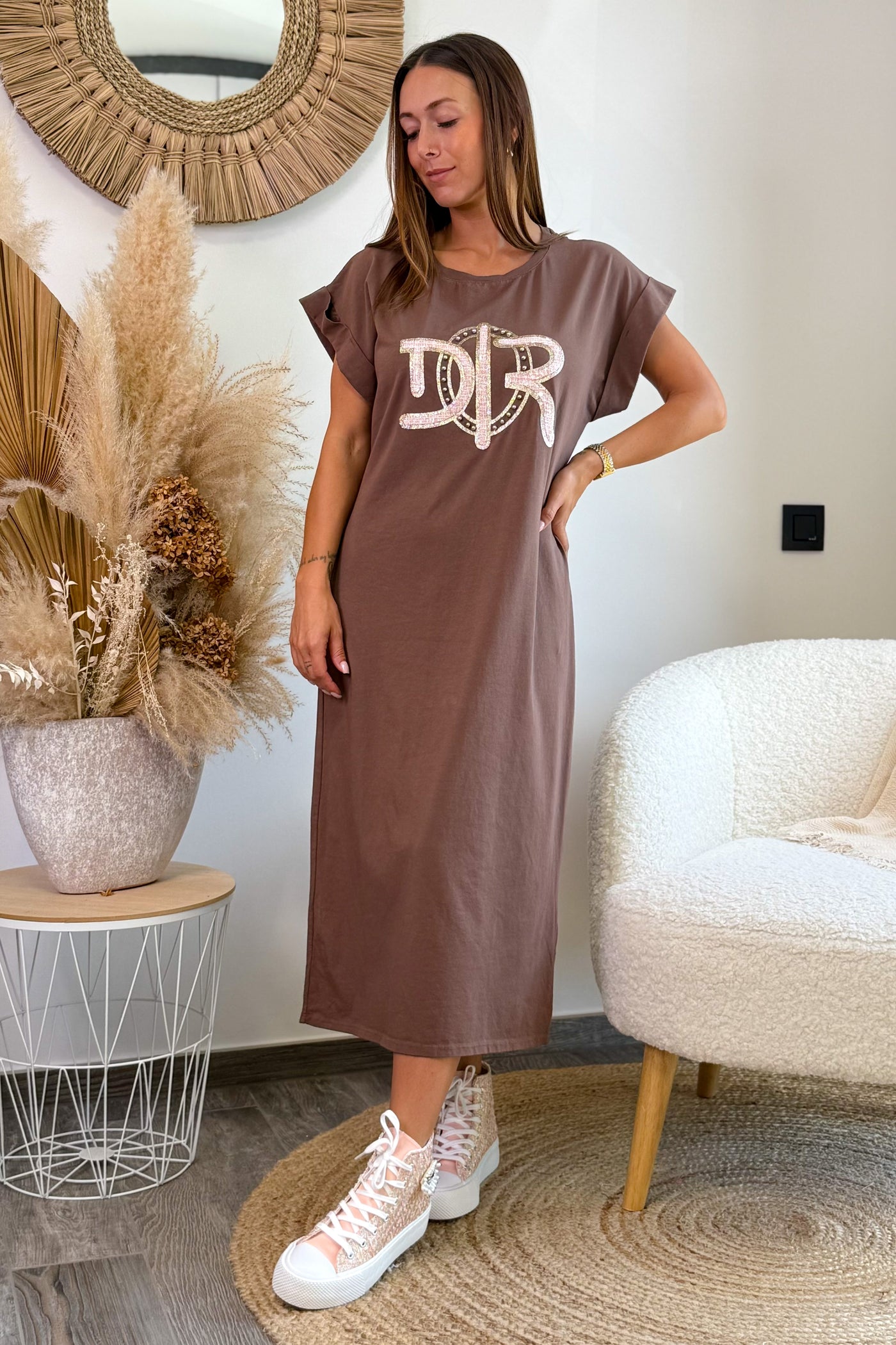 Longue Robe T-Shirt Riode Choco (15126864232773)
