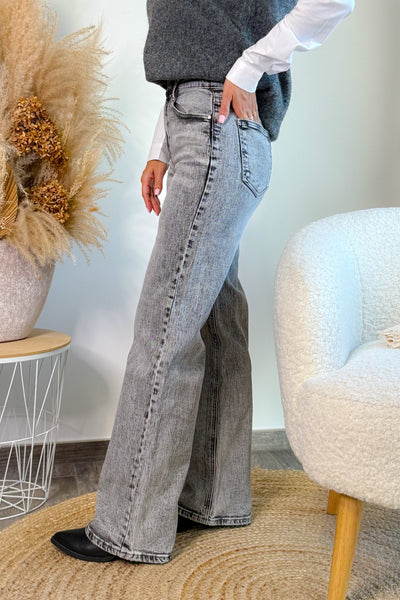 Jeans Wide Leg Y5337 Gris