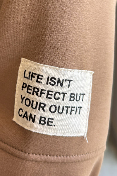 Ensemble " Life isn't Perfect ..." Taupe/Camel GT (15289062129989)