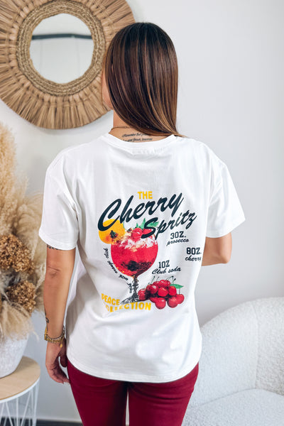 T-Shirt " Cherry Spritz" Blanc (15157029011781)