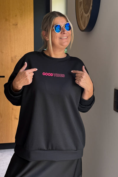 Sweat " Good Vibes" Noir GT (15353826771269)